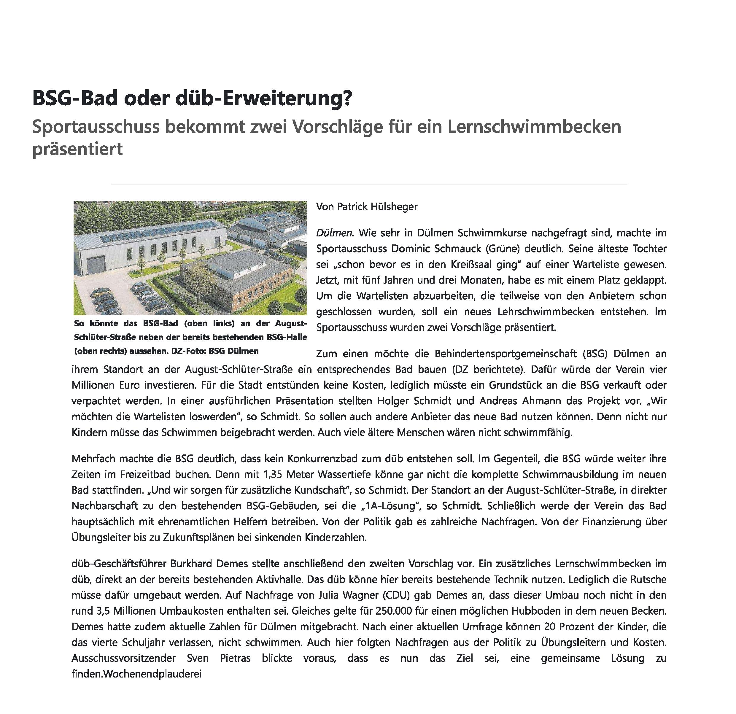 Bericht der DZ