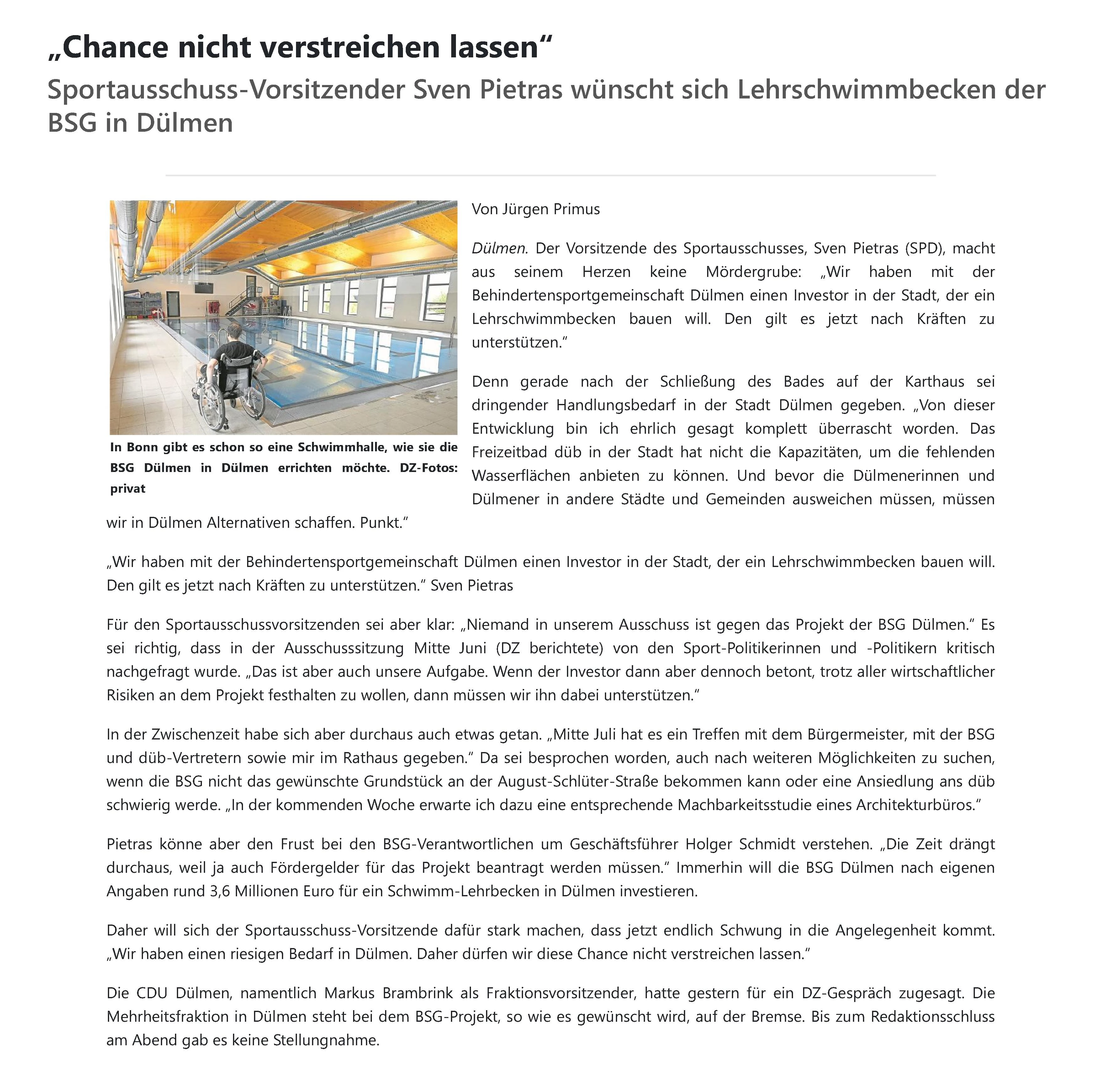 Bericht der DZ