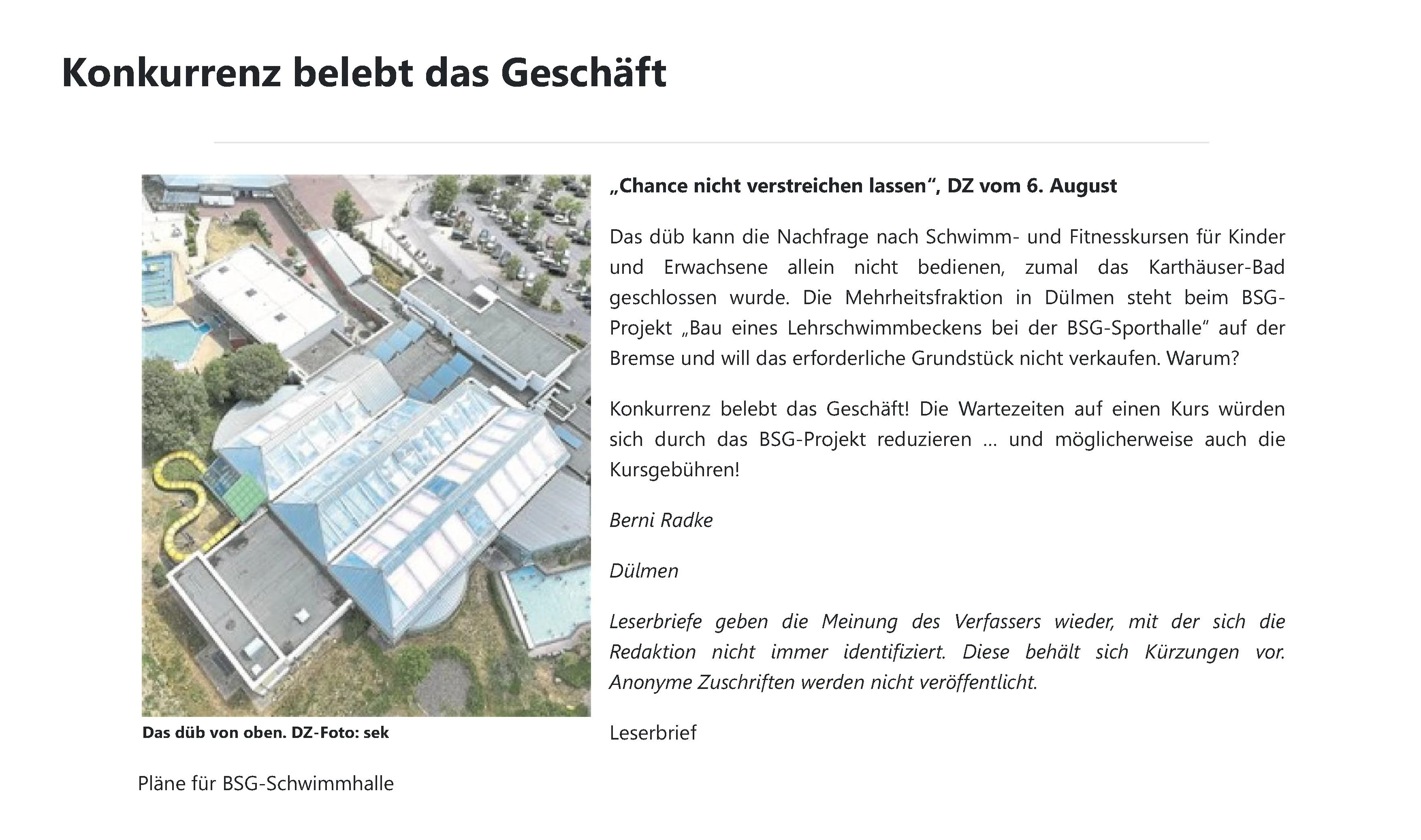 Bericht der DZ