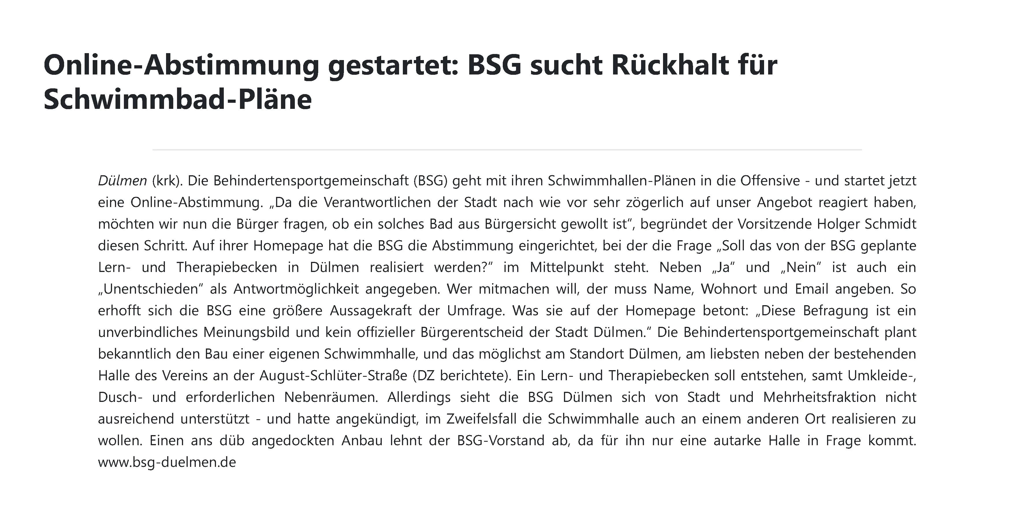 Bericht der DZ