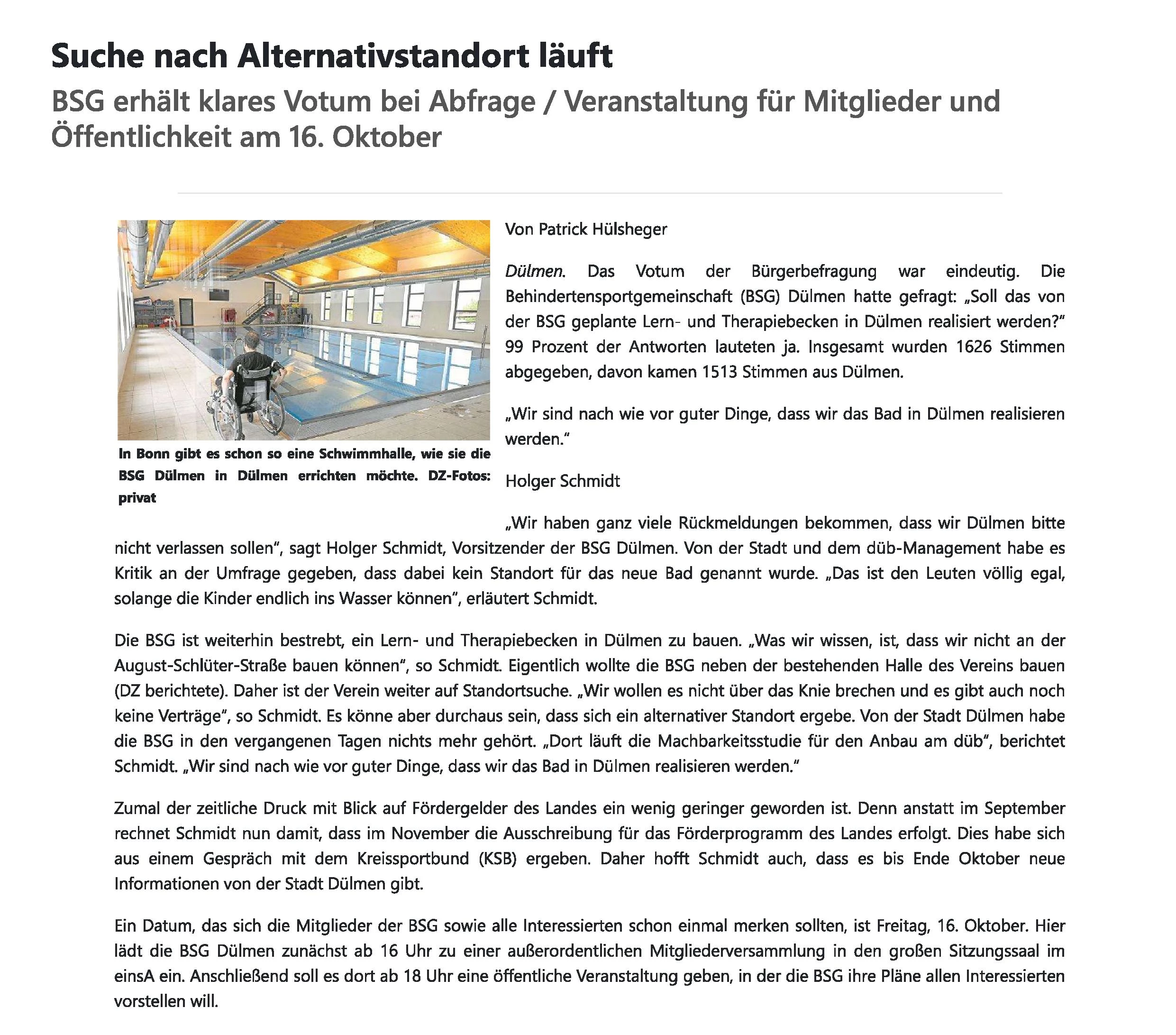 Bericht der DZ