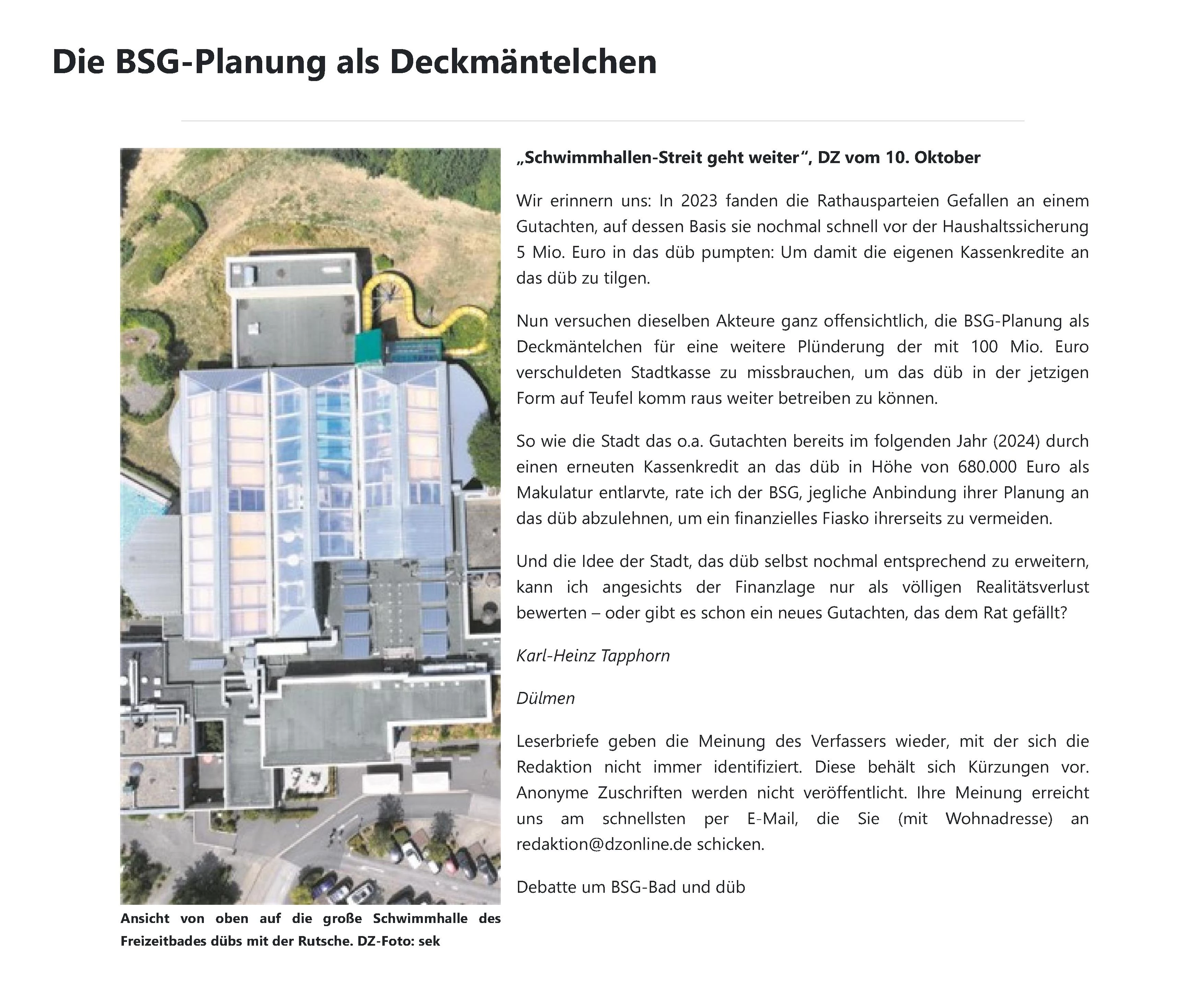 Bericht der DZ