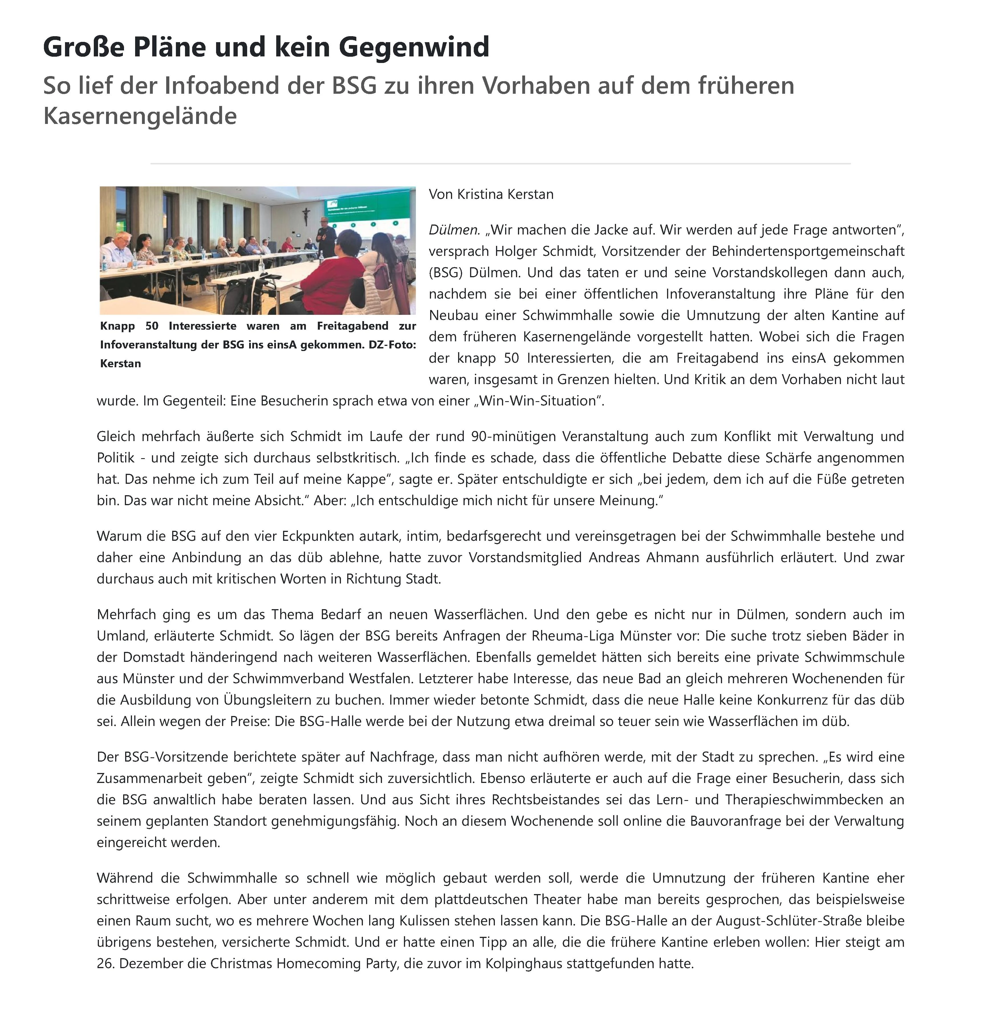 Bericht der DZ